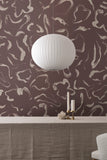 Aqueous metallic wallpaper, Pinot Gold colour. Emma Hayes designer wallpaper